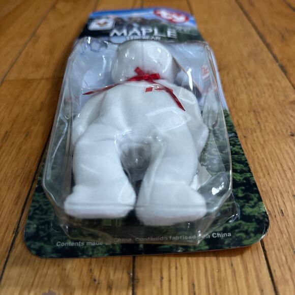 Maple the bear, still in original packaging. Born on 7/1/1996 and retired on 7/ - Picture 3 of 7